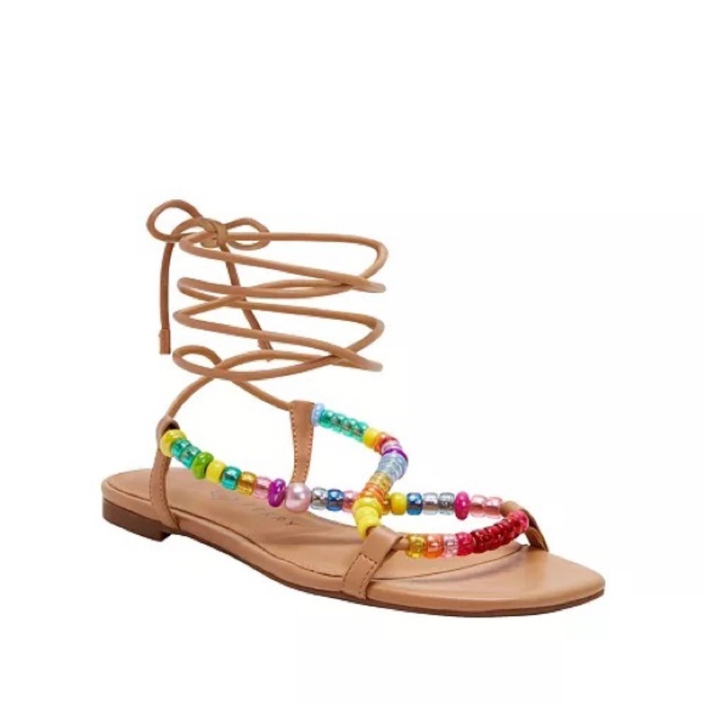 Katy Perry Women's The Halie Bead Lace-Up Sandals